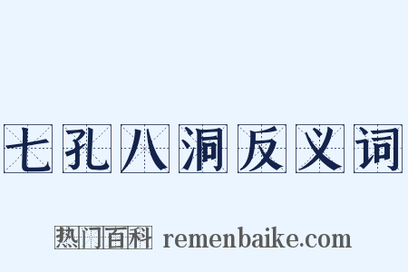 七孔八洞反义词是什么意思的图片